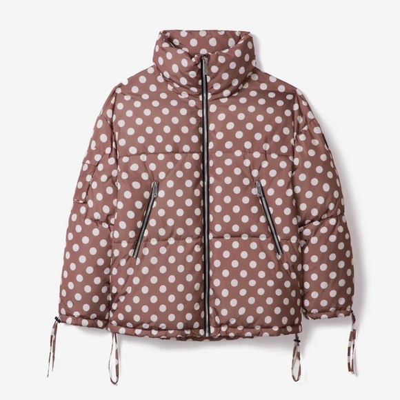 Noize Faika Polka Dot Oversized Short Length Puffer Coat Jacket - Picture 5 of 11